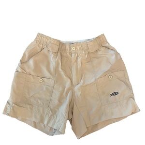 AFTCO size 32 Light Tan Fishing Shorts khaki men’s EUC